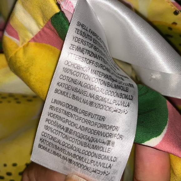 Farm Rio fresh lemons puff sleeve blouse Small - Picture 7 of 7